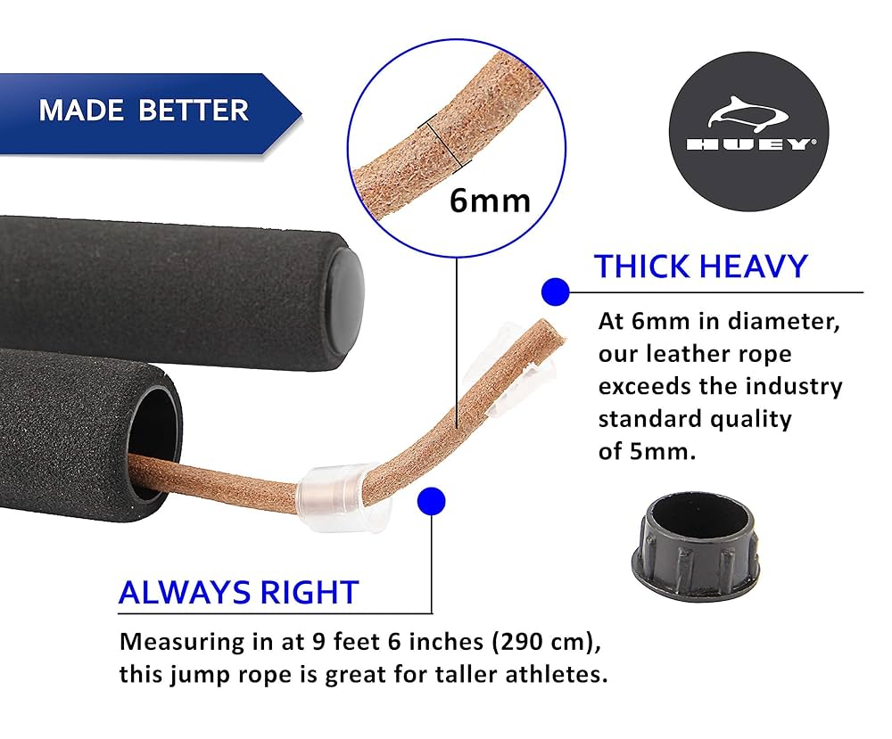 Amazon.com : HUEY Sport Leather Jump Rope Skipping Rope for